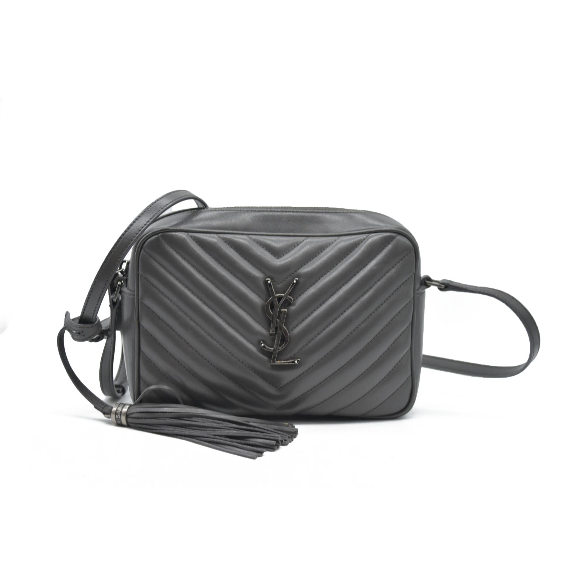 $1690 Saint Laurent Chevron Lou Camera