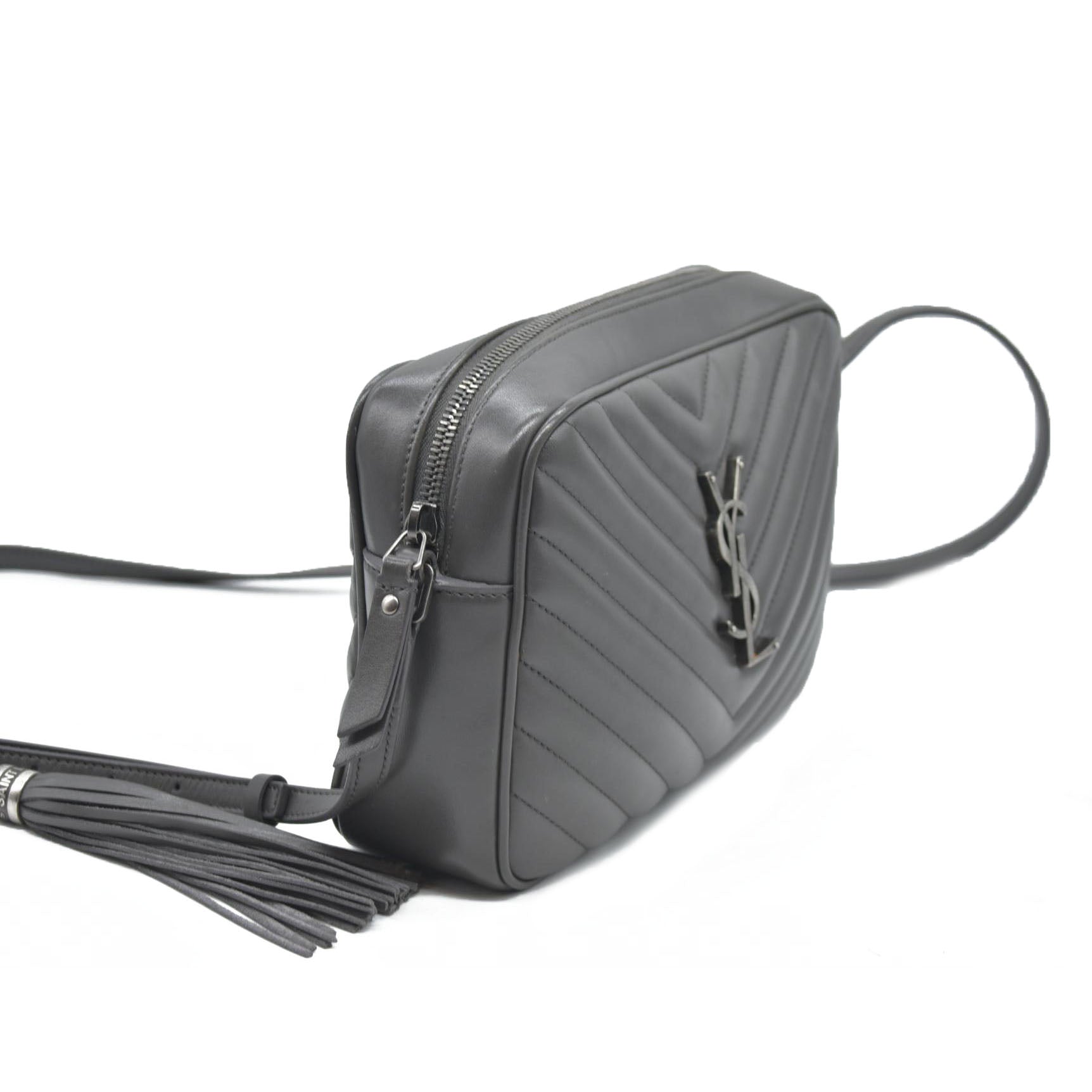 $1690 Saint Laurent Chevron Lou Camera