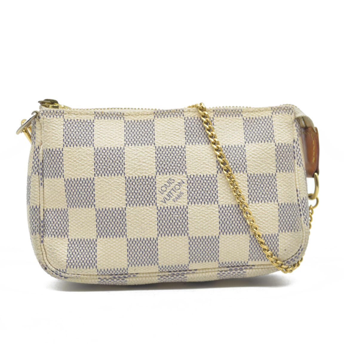 Louis Vuitton Damier Azur Mini Pochette Accessories Pouch Bag FL1026