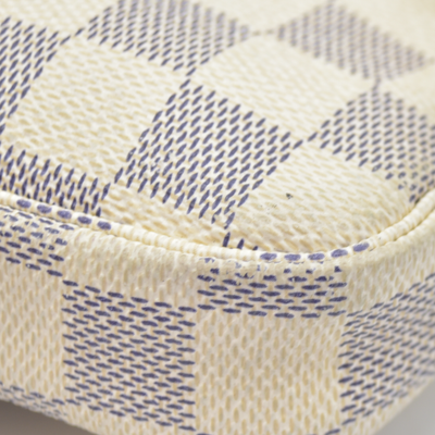 Louis Vuitton Damier Azur Mini Pochette Accessories Pouch Bag FL1026