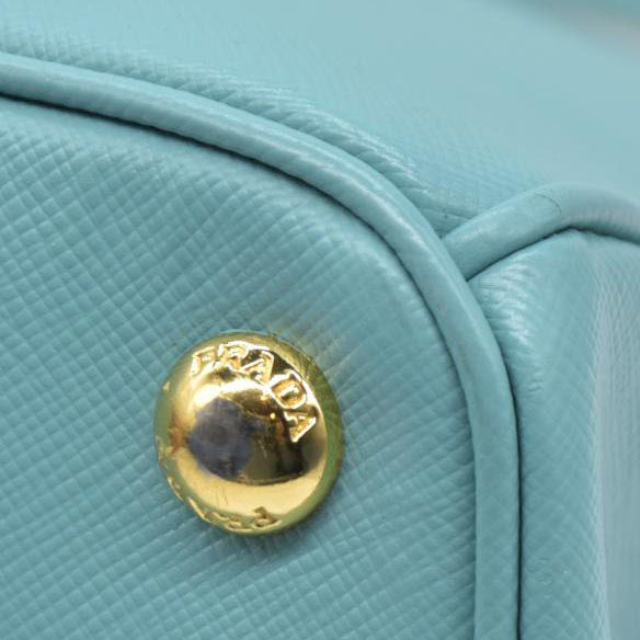 $4600 Prada Medium Saffiano Lux Galleria Double Zip Tote Teal