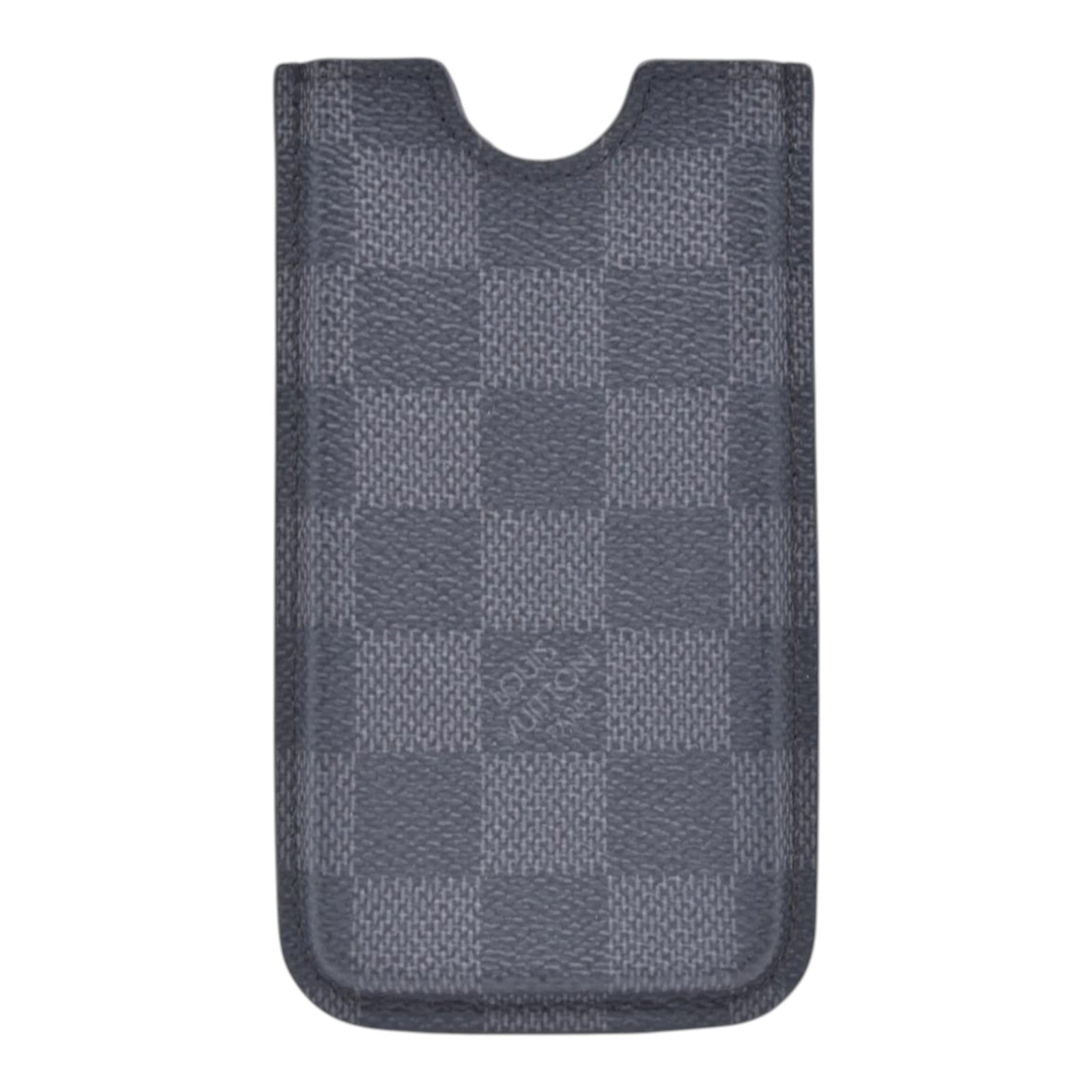 $290 2012 LOUIS VUITTON Damier Graphite Sleeve Card Case TS112 CONSIGNMENT 10021465
