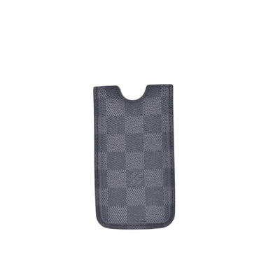 $290 2012 LOUIS VUITTON Damier Graphite Sleeve Card Case TS112 CONSIGNMENT 10021465
