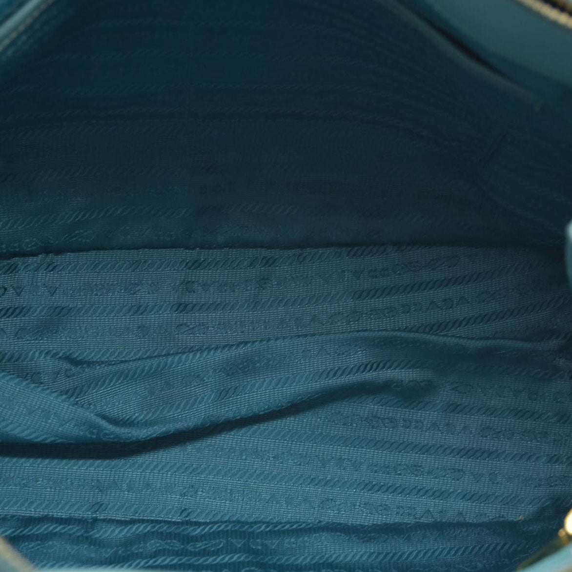 $4600 Prada Medium Saffiano Lux Galleria Double Zip Tote Teal