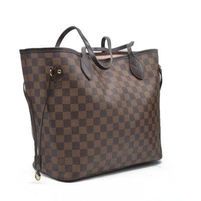$2170 Louis Vuitton  Damier Ebene Neo Neverfull MM Rose Ballerine