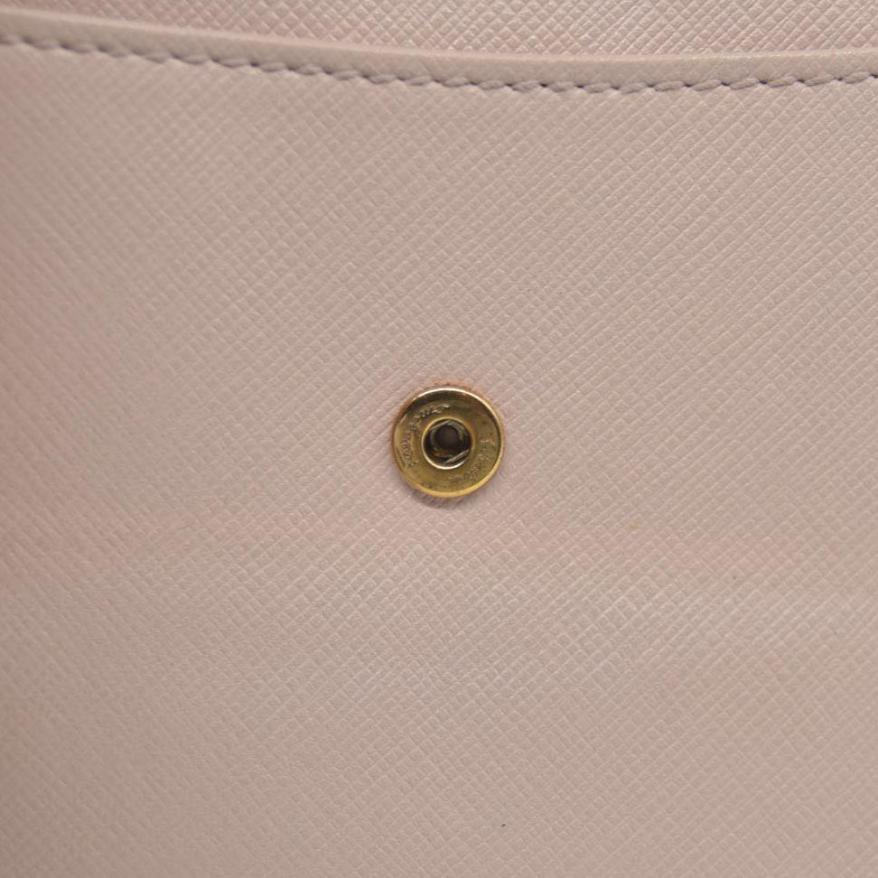 Salvatore Ferragamo Vara Ribbon Leather Bifold Wallet Pink