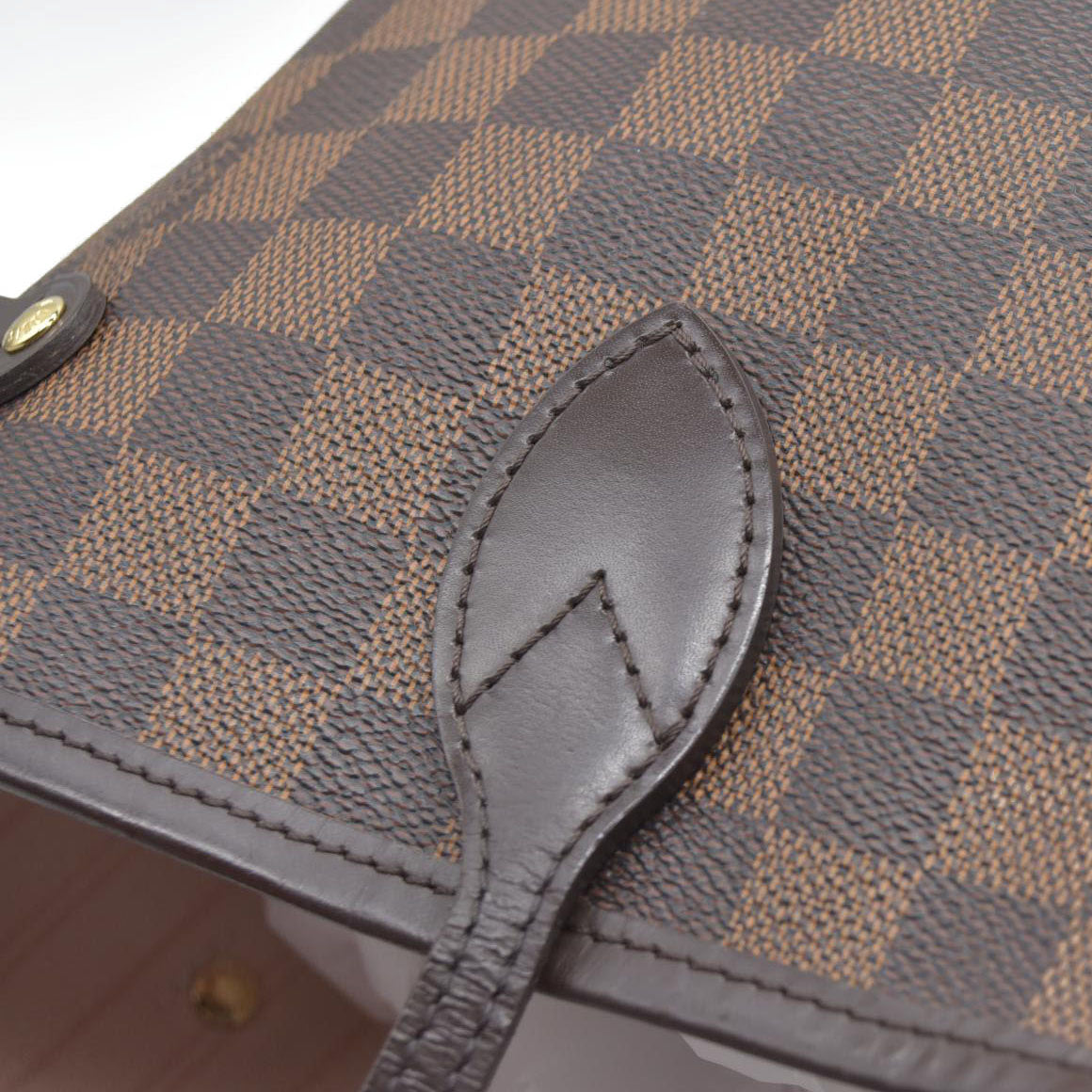 $2170 Louis Vuitton  Damier Ebene Neo Neverfull MM Rose Ballerine AR513