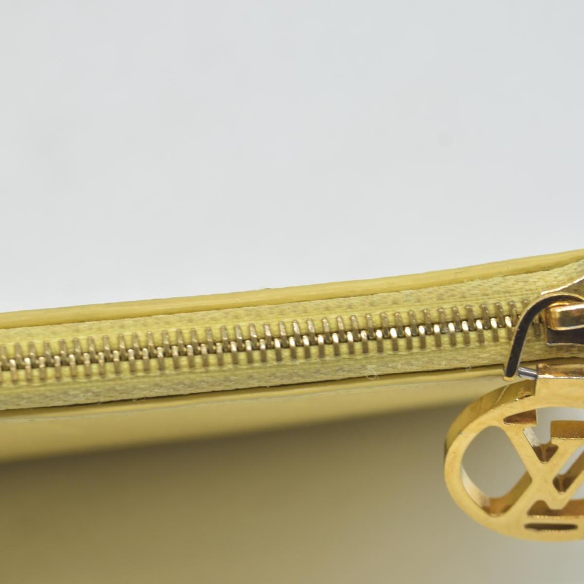 Louis Vuitton Monogram Empreinte Leather Zipped Romy Card Holder Yellow