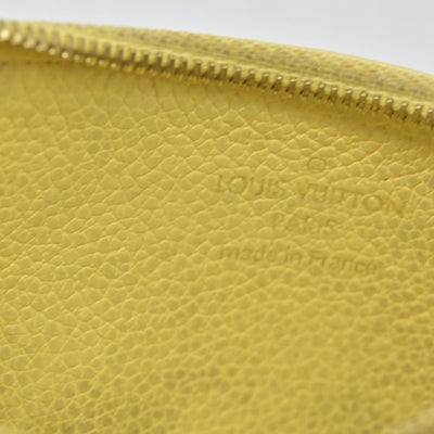 Louis Vuitton Monogram Empreinte Leather Zipped Romy Card Holder Yellow