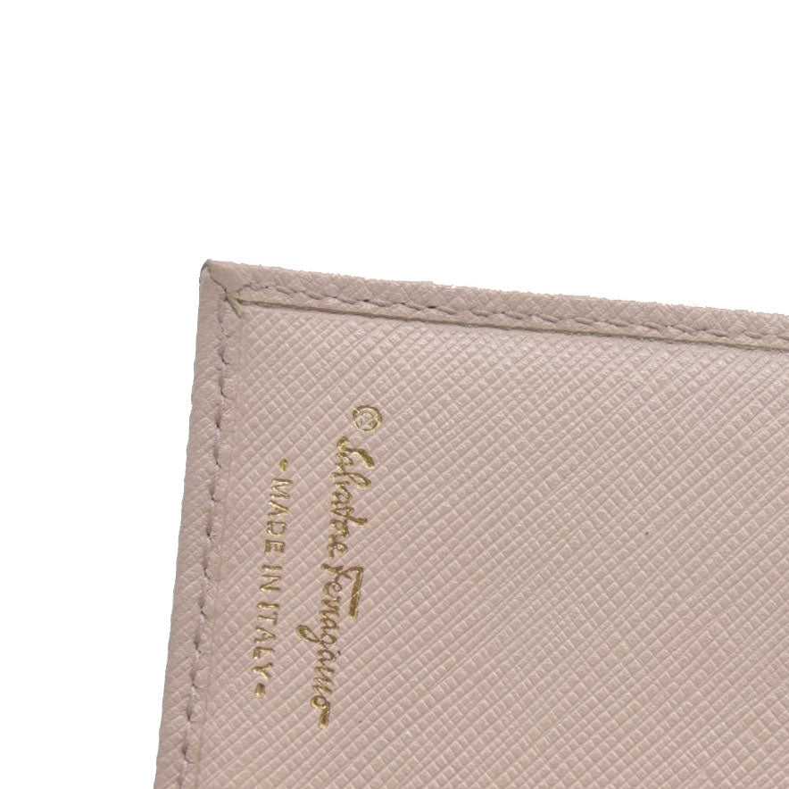 Salvatore Ferragamo Vara Ribbon Leather Bifold Wallet Pink