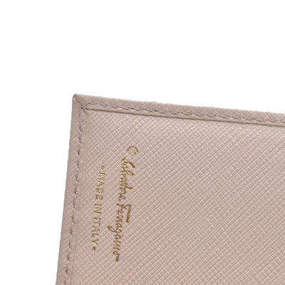 Salvatore Ferragamo Vara Ribbon Leather Bifold Wallet Pink