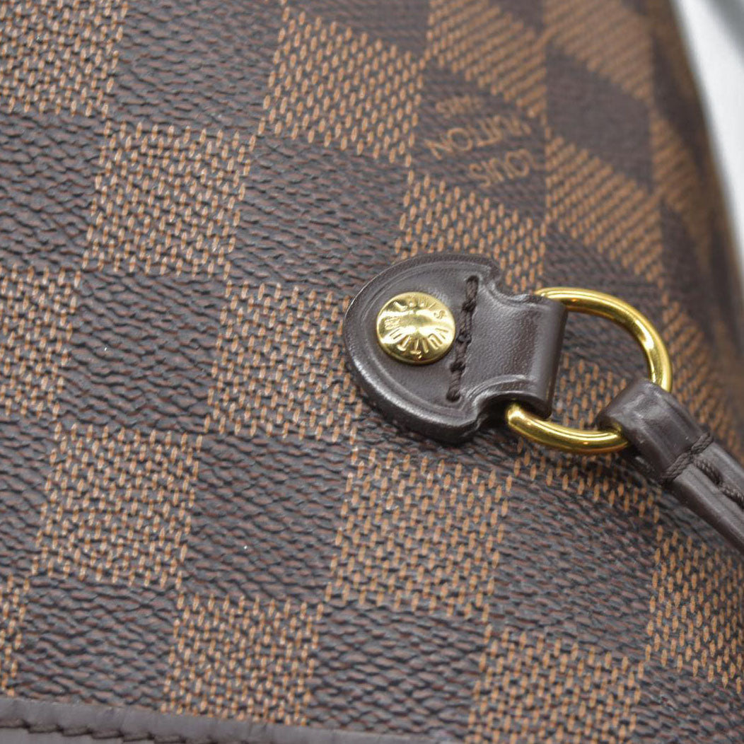 $2170 Louis Vuitton  Damier Ebene Neo Neverfull MM Rose Ballerine AR513