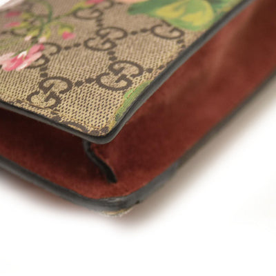 Gucci  GG Supreme Monogram Blooms Super Mini Dionysus Shoulder Bag Beige Multicolor Dry Rose