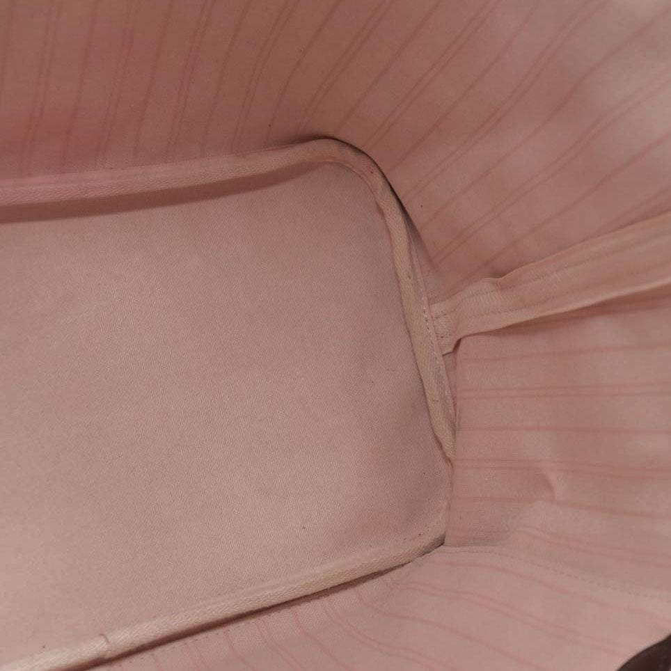 $2170 Louis Vuitton  Damier Ebene Neo Neverfull MM Rose Ballerine AR513