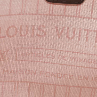 $2170 Louis Vuitton  Damier Ebene Neo Neverfull MM Rose Ballerine AR513