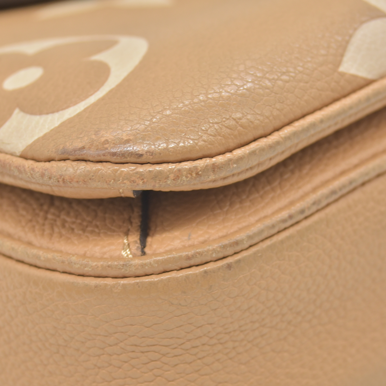 $3100 RFID Louis Vuitton Empreinte Monogram Giant Pochette Metis Arizona Beige 10019913