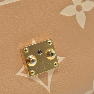 $3100 RFID Louis Vuitton Empreinte Monogram Giant Pochette Metis Arizona Beige 10019913