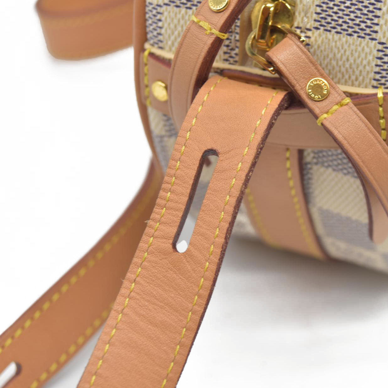 $2190 Louis Vuitton Damier Azur Boite Chapeau Souple PM