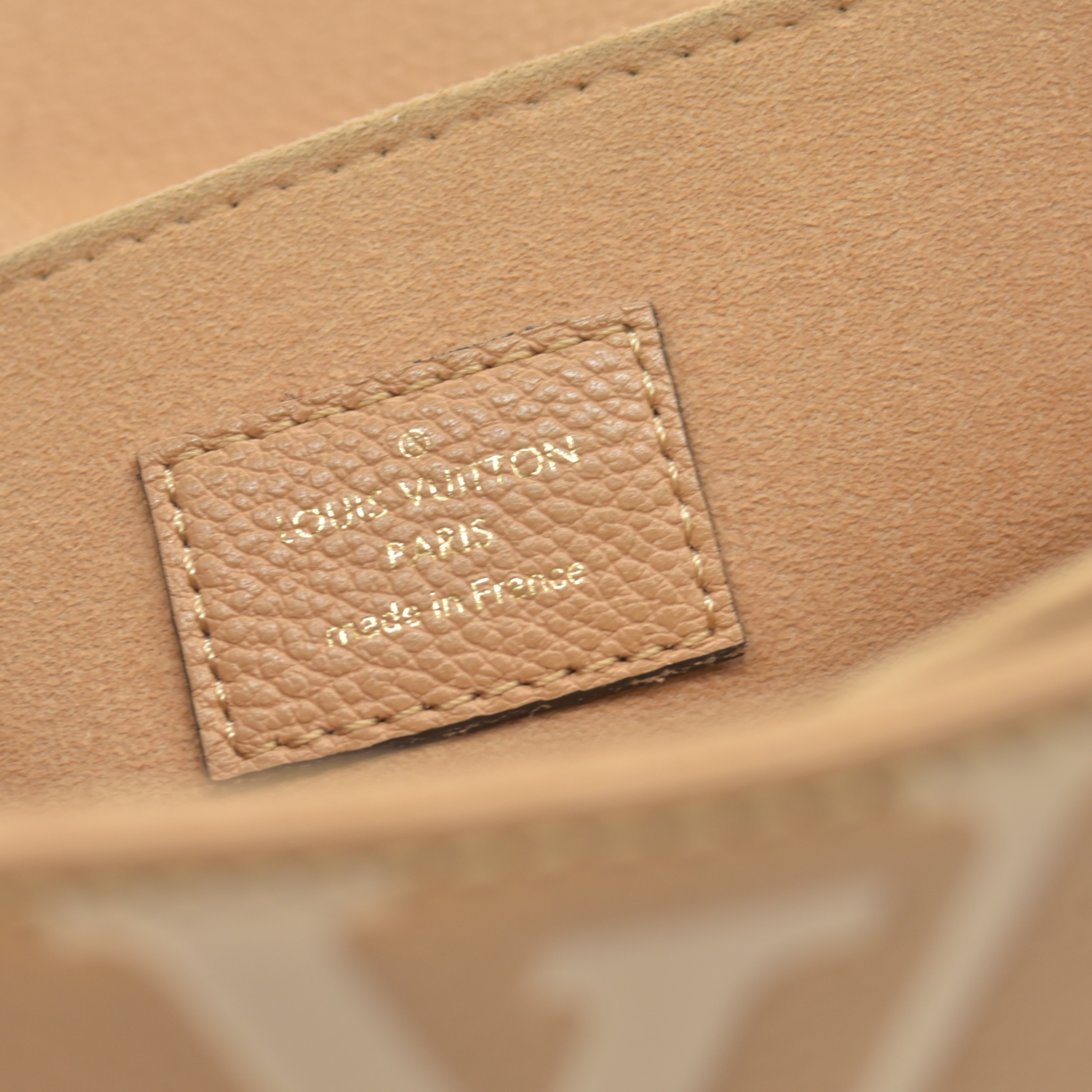 $3100 RFID Louis Vuitton Empreinte Monogram Giant Pochette Metis Arizona Beige 10019913