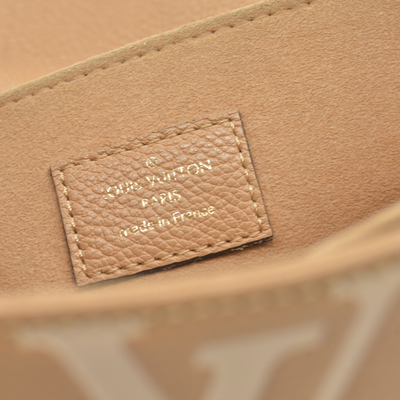 $3100 RFID Louis Vuitton Empreinte Monogram Giant Pochette Metis Arizona Beige 10019913