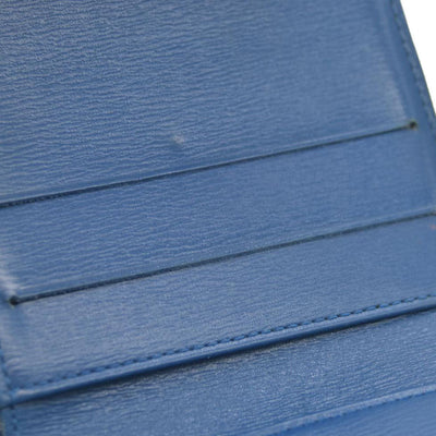 Louis Vuitton Epi Porte Feuille Elise Credit Leather Trifold Wallet Blue SP0938