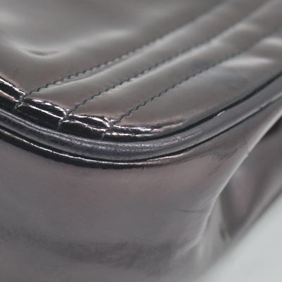 $3500 Chanel Patent Mini Flap Brown Chain Shoulder Bag