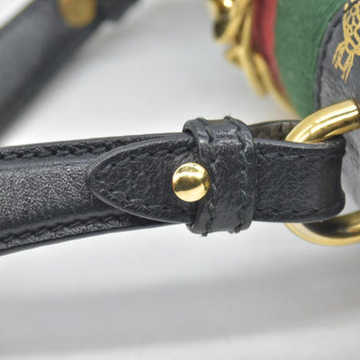 $2590 Gucci Calfskin Small Sylvie Shoulder Bag Black