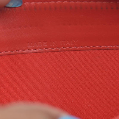$950 Christian Louboutin Calfskin Panettone Spiked Zip Around Wallet Black