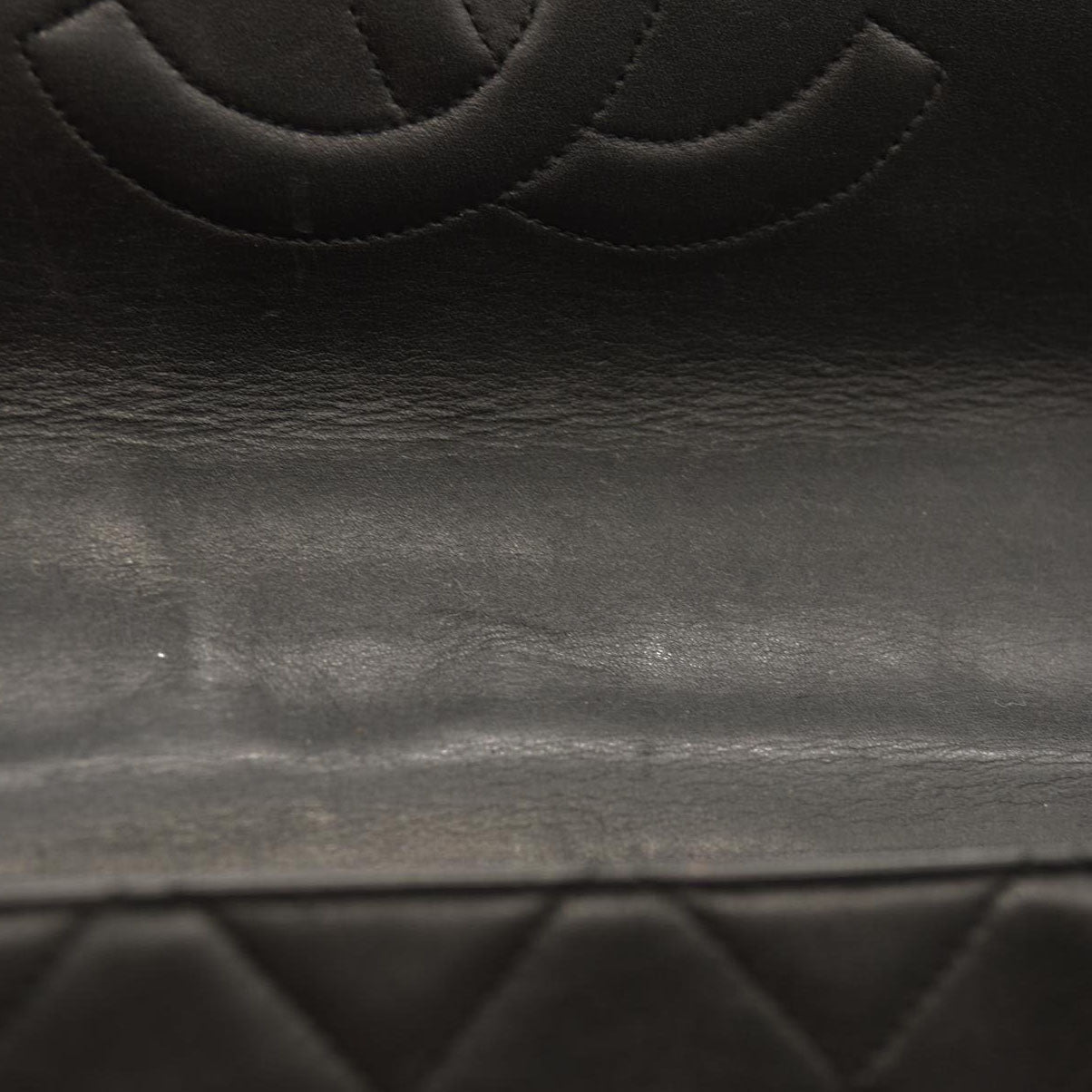 Chanel  Lambskin Quilted XL Jumbo Single Flap Black