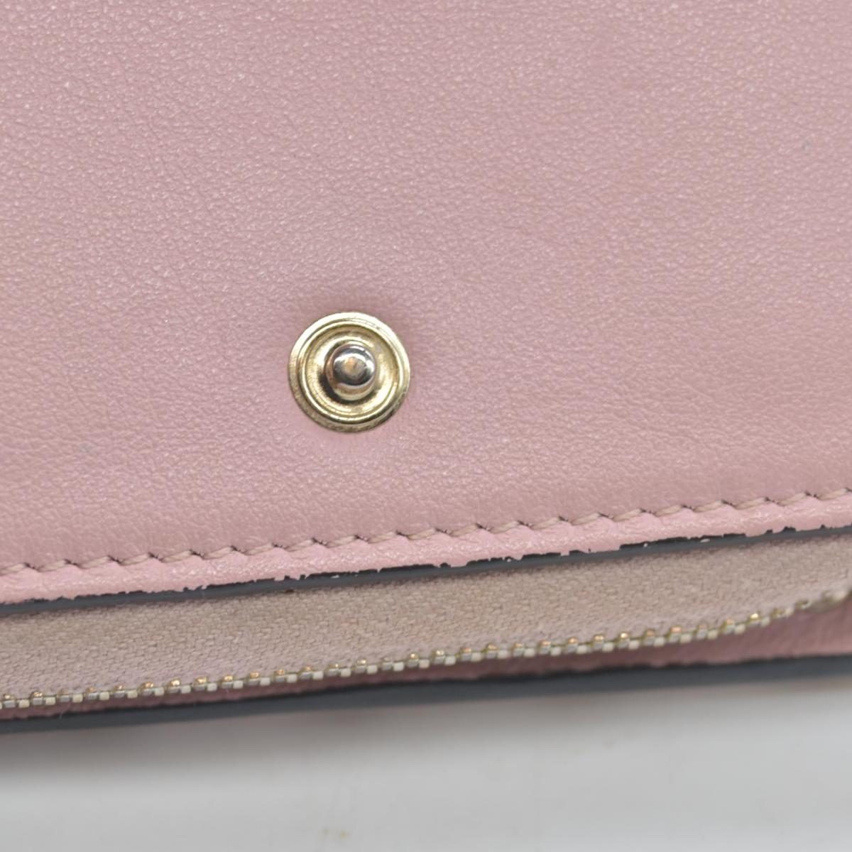 Valentino Poudre Leather Rockstud Zip-Around Compact Wallet