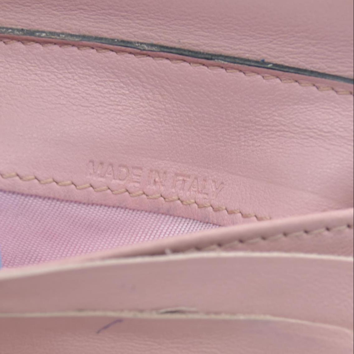Valentino Poudre Leather Rockstud Zip-Around Compact Wallet