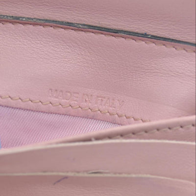 Valentino Poudre Leather Rockstud Zip-Around Compact Wallet
