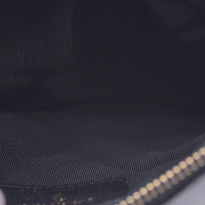 Chanel Caviar Chevron Quilted Small Ancient Greek Charms Cosmetic Case Black CONSIGNMENT