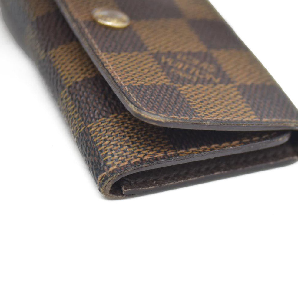 Louis Vuitton Damier Multicles 4 Ring Key Case Brown FL4007