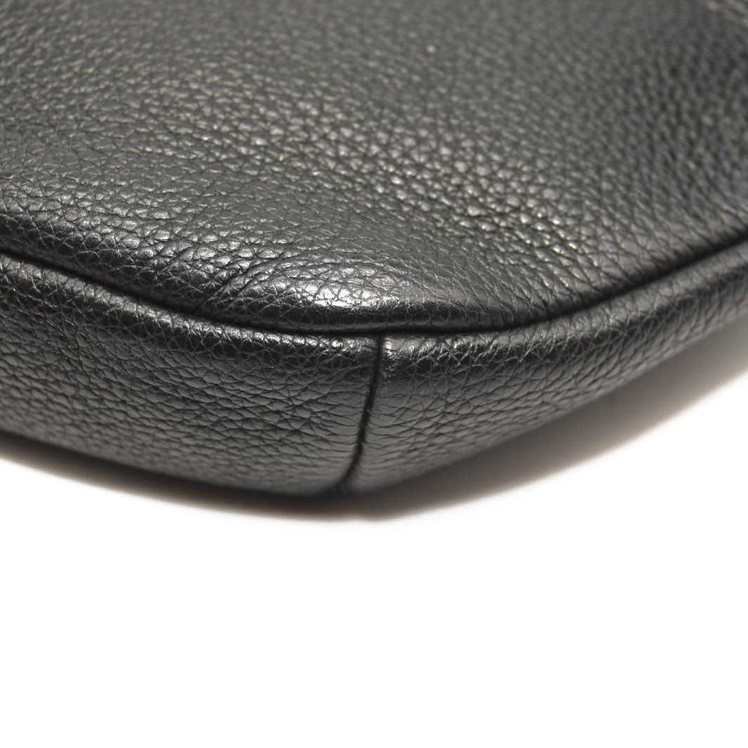 Gucci Grained Calfskin Small Logo Belt Bag Black