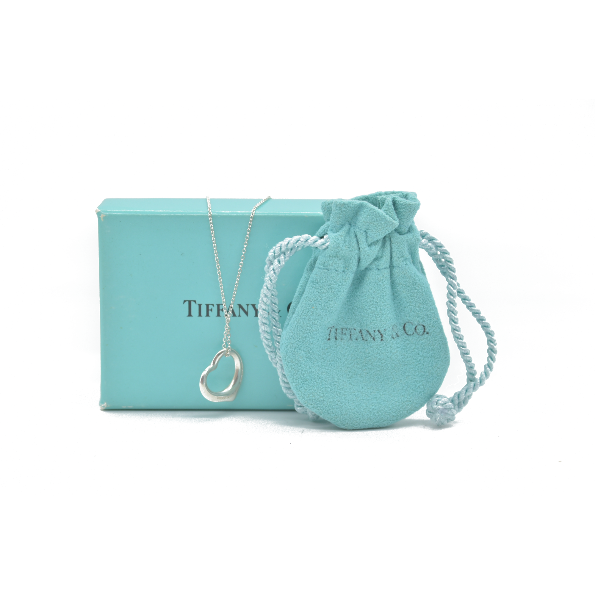 $525 Tiffany & Co. Elsa Peretti Open Heart Pendant 16 mm