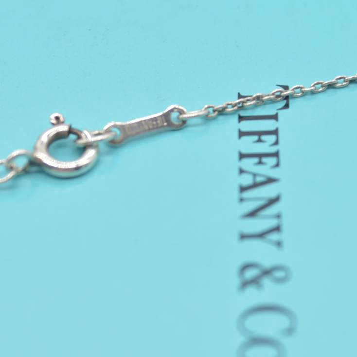 $400 Tiffany & Co. Infinity Necklace Sterling Silver Elsa Peretti Interlocking Ovals Pendant Necklace