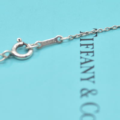 $400 Tiffany & Co. Infinity Necklace Sterling Silver Elsa Peretti Interlocking Ovals Pendant Necklace
