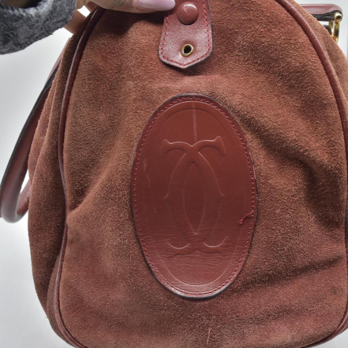 Cartier Suede Boston Bag Consignment