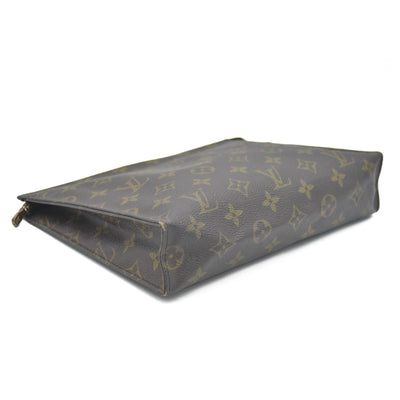 Louis Vuitton Monogram Poche Toilette 26 Cosmetics Pouch Purse Brown 882TH