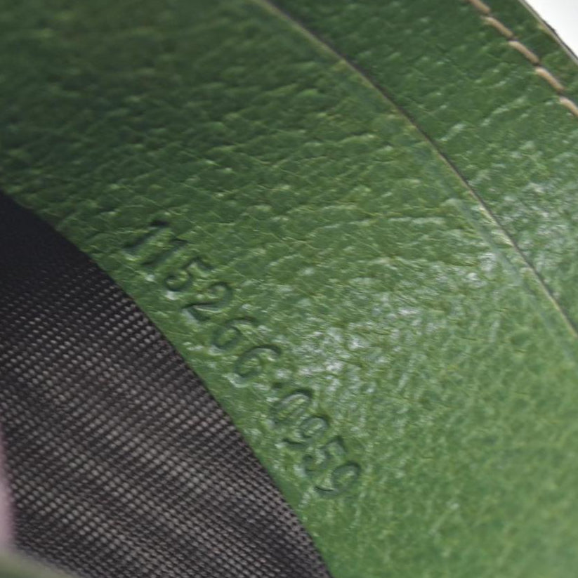 $330 Gucci Green Leather Card Holder Consignment