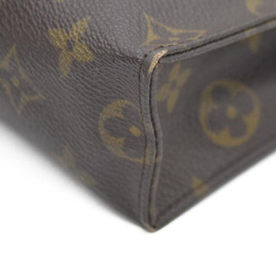 AUCTION $1050 Louis Vuitton Monogram Poche Toilette 26 Cosmetics Pouch Purse Brown 882TH