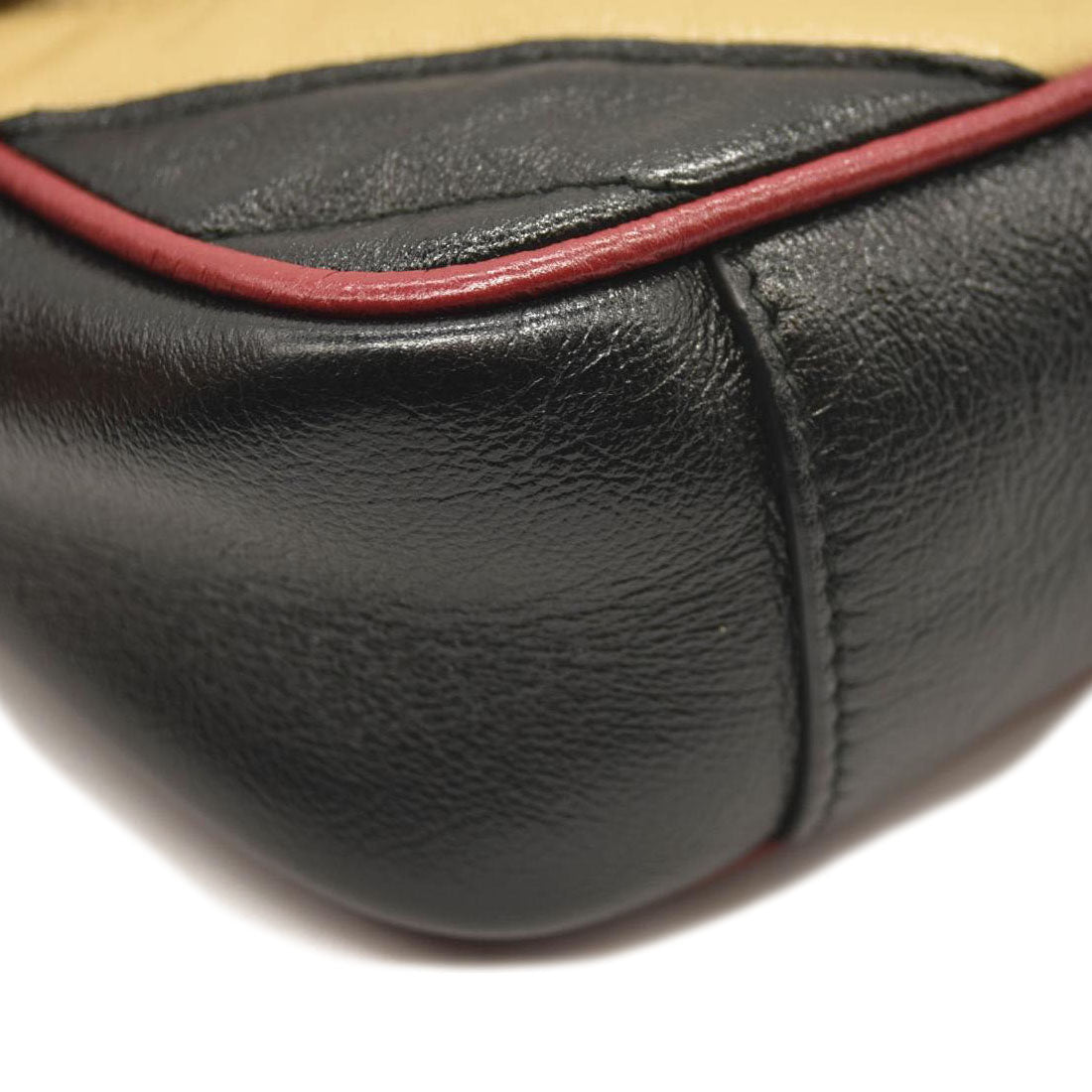 Gucci Azalea Calfskin Matelasse Diagonal Patchwork Mini Torchon GG Marmont Shoulder Bag Black Beige Romantic Cerise