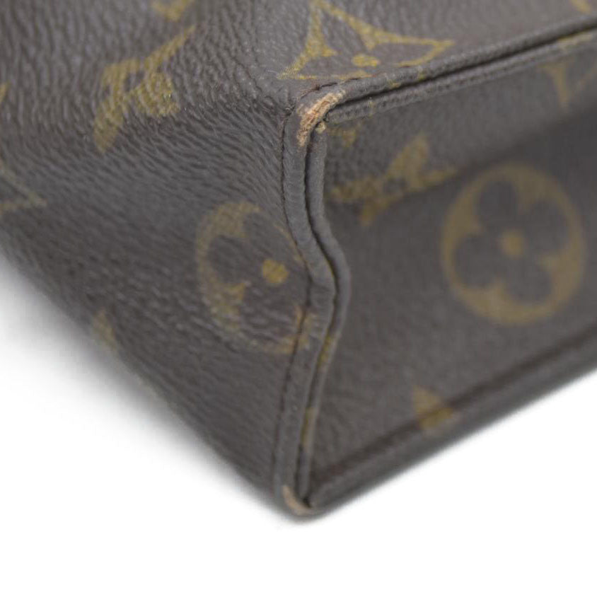 Louis Vuitton Monogram Poche Toilette 26 Cosmetics Pouch Purse Brown 882TH