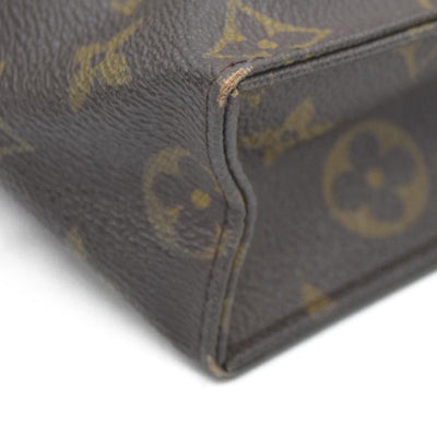 AUCTION $1050 Louis Vuitton Monogram Poche Toilette 26 Cosmetics Pouch Purse Brown 882TH