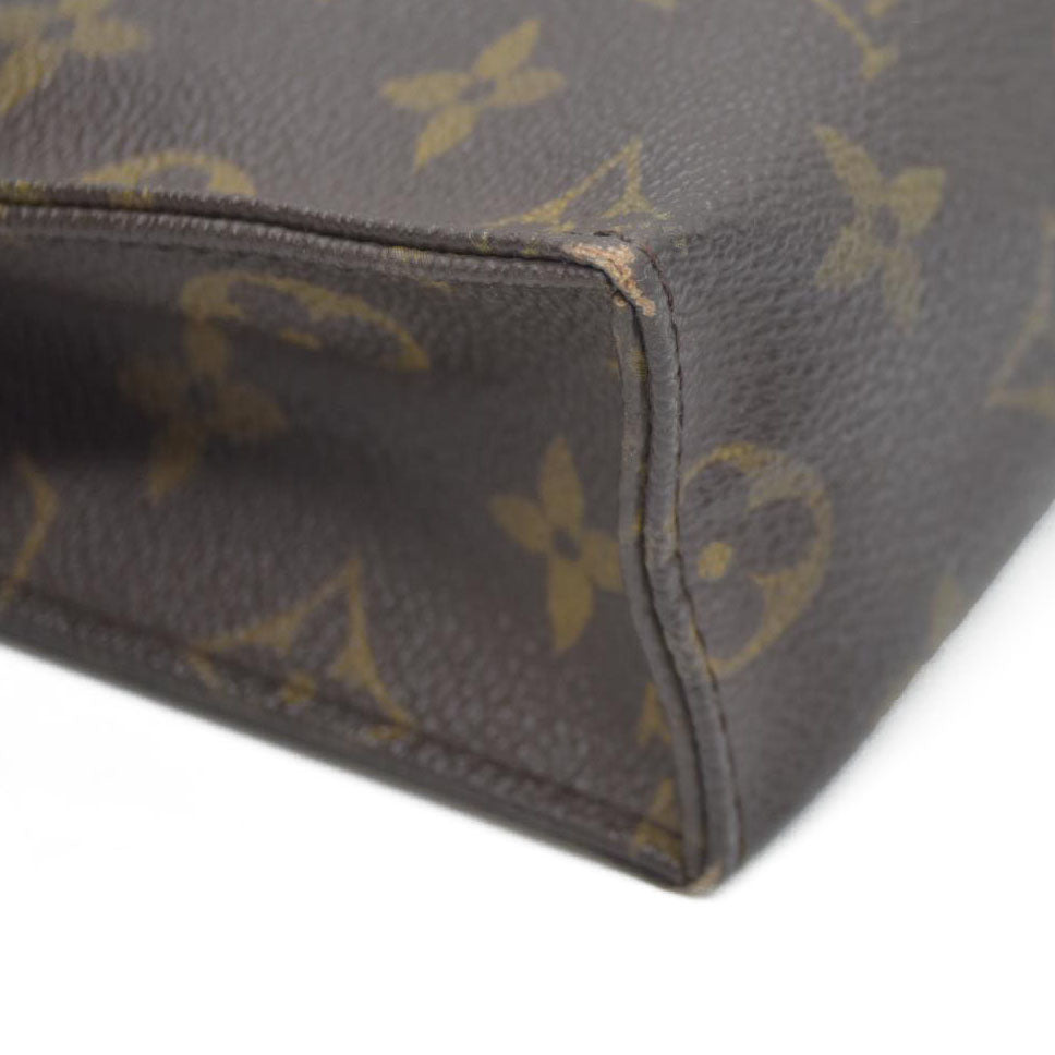 Louis Vuitton Monogram Poche Toilette 26 Cosmetics Pouch Purse Brown 882TH