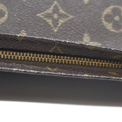 AUCTION $1050 Louis Vuitton Monogram Poche Toilette 26 Cosmetics Pouch Purse Brown 882TH