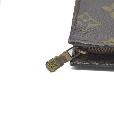AUCTION $1050 Louis Vuitton Monogram Poche Toilette 26 Cosmetics Pouch Purse Brown 882TH