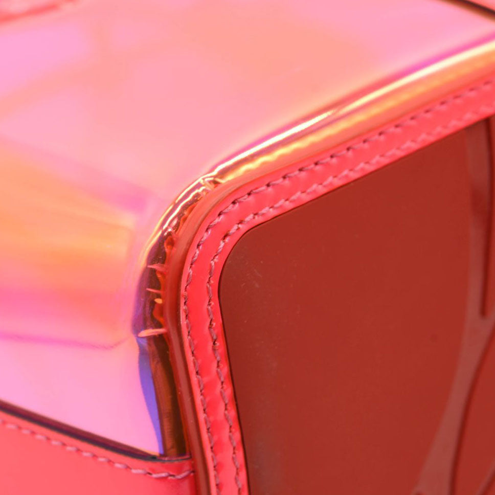 $1790 CHRISTIAN LOUBOUTIN PVC Spikes East West Small Cabata Tote Multicolor