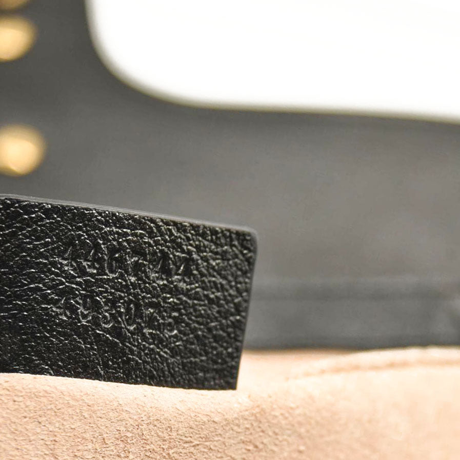 Gucci Azalea Calfskin Matelasse Diagonal Patchwork Mini Torchon GG Marmont Shoulder Bag Black Beige Romantic Cerise